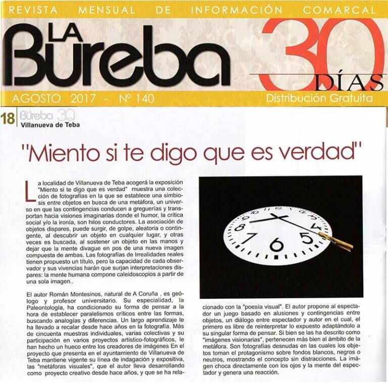 Prensa Exposición en Villanueva de Teba (Burgos) Román Montesinos